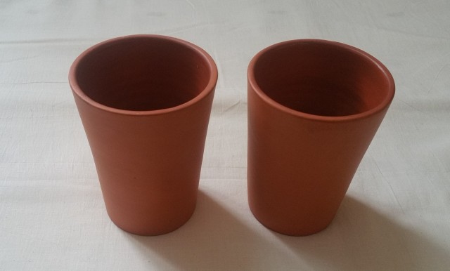 reusable clay water glass